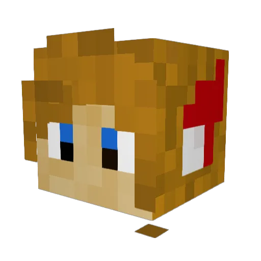 Surigal Minecraft avatar head, 3D render