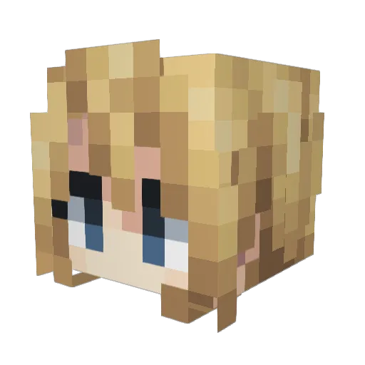 Surisen Minecraft avatar head, 3D render