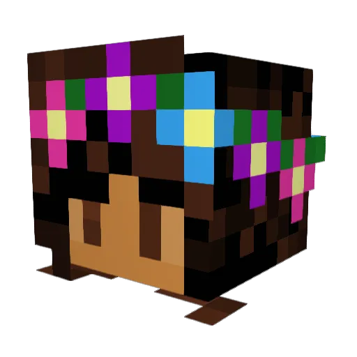 Surmayee Minecraft avatar head, 3D render