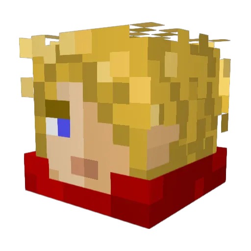 Surone Minecraft avatar head, 3D render