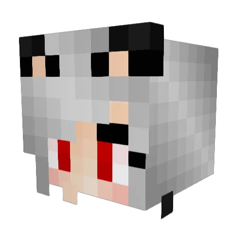 Surpah Minecraft avatar head, 3D render