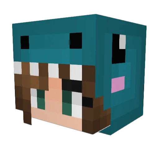 SurplusWolf Minecraft avatar head, 3D render