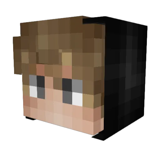 SurpriseArts Minecraft avatar head, 3D render