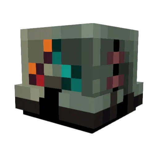 SurpriseMimic Minecraft avatar head, 3D render