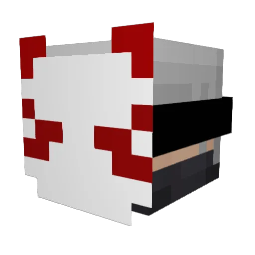 Surprisefoxyt Minecraft avatar head, 3D render