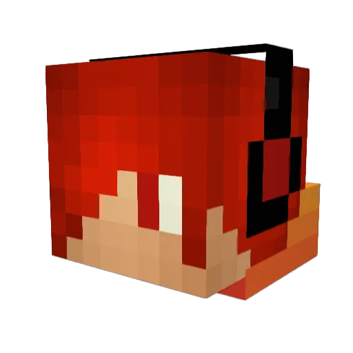 Surprising Minecraft avatar head, 3D render