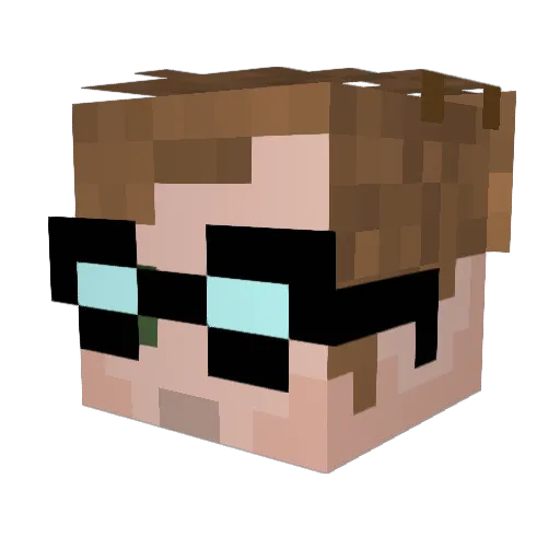 Surstroming Minecraft avatar head, 3D render