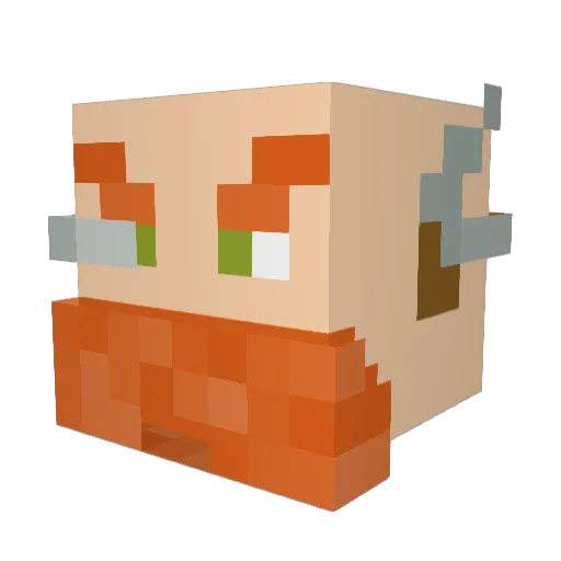 Surtyr_7 Minecraft avatar head, 3D render