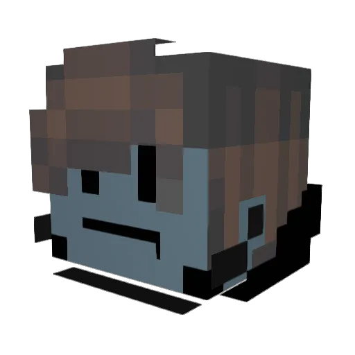 Surve230 Minecraft avatar head, 3D render
