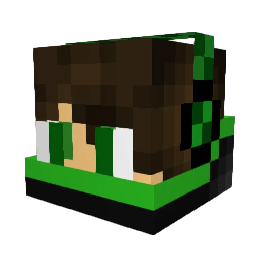 Survey_Man Minecraft avatar head, 3D render