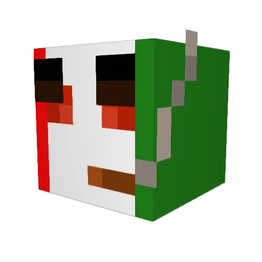 SurviZ Minecraft avatar head, 3D render