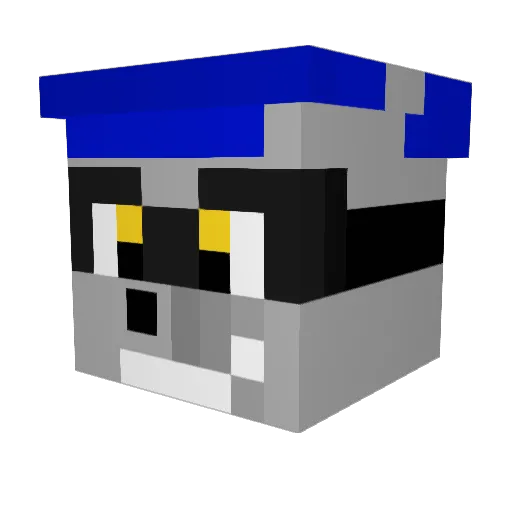 Surviverman1 Minecraft avatar head, 3D render