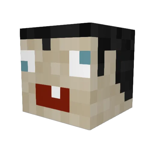 Survivor94 Minecraft avatar head, 3D render