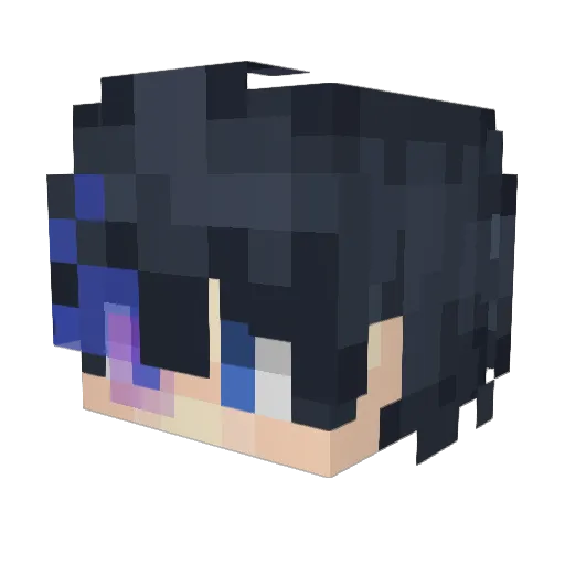 Survss Minecraft avatar head, 3D render