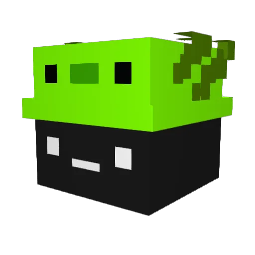 Suryel Minecraft avatar head, 3D render