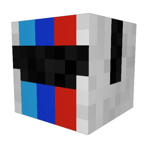 Suryui Minecraft avatar head, 3D render