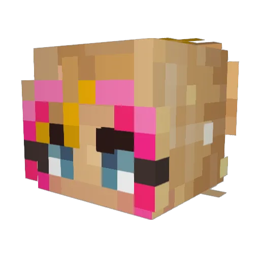 Sus1i Minecraft avatar head, 3D render