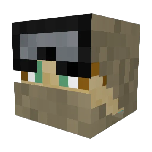 SusFireDemon Minecraft avatar head, 3D render
