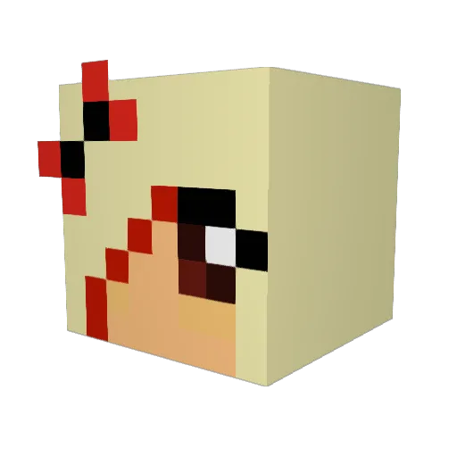 Susan_J Minecraft avatar head, 3D render