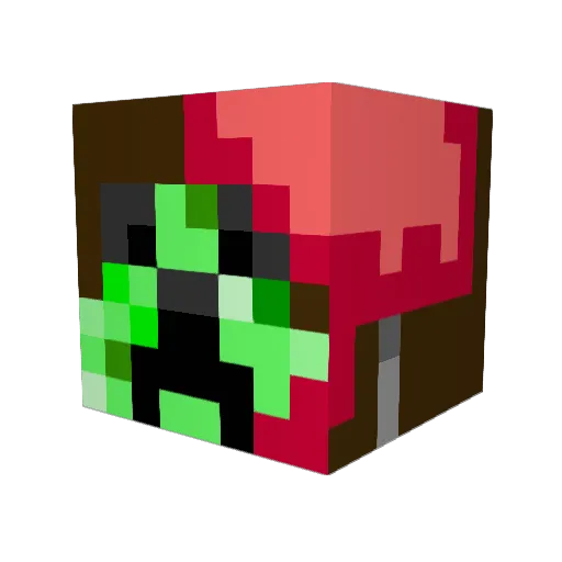 Susandchen Minecraft avatar head, 3D render