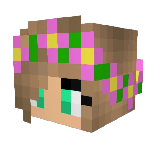 Susannahd Minecraft avatar head, 3D render