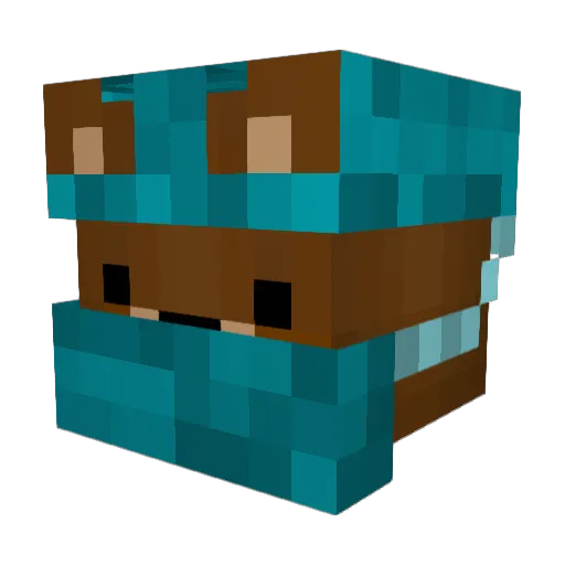 Susery Minecraft avatar head, 3D render
