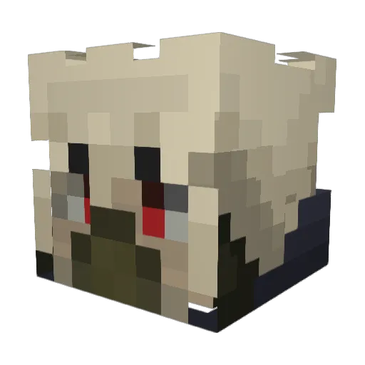 Sushhkaa Minecraft avatar head, 3D render