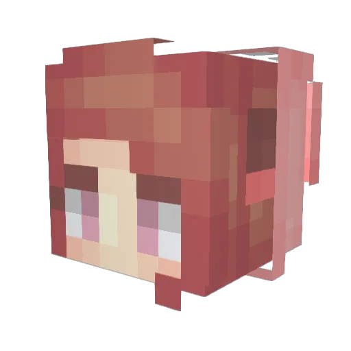 SushiAkii Minecraft avatar head, 3D render