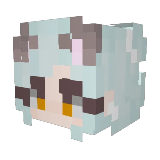 SushiKittyz Minecraft avatar head, 3D render