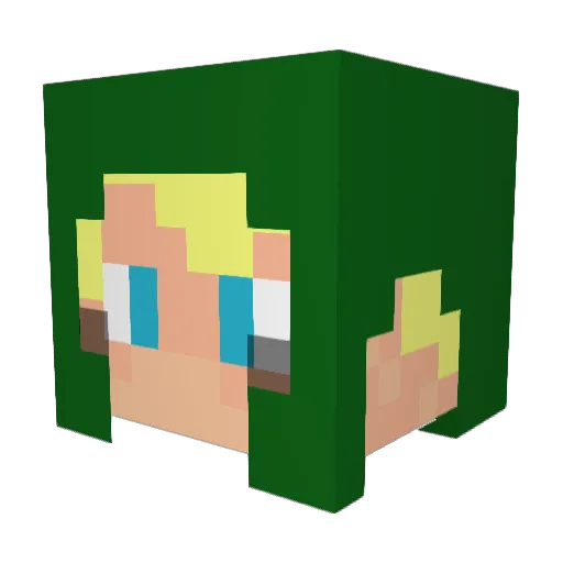 SushiPanic Minecraft avatar head, 3D render