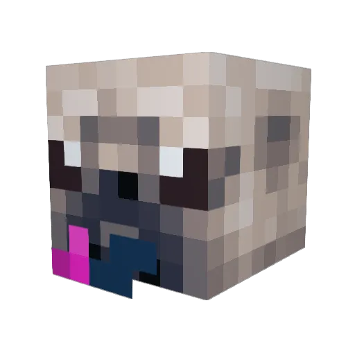 SushiReynolds Minecraft avatar head, 3D render