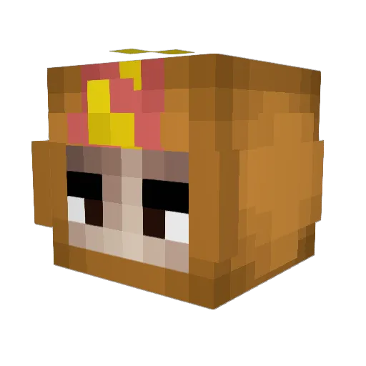 SushiSquid Minecraft avatar head, 3D render