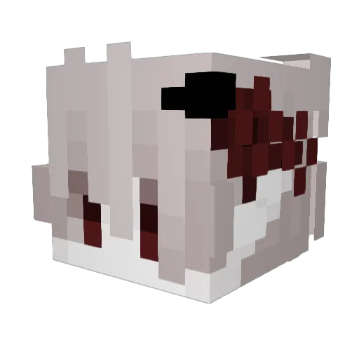 SushiVN Minecraft avatar head, 3D render