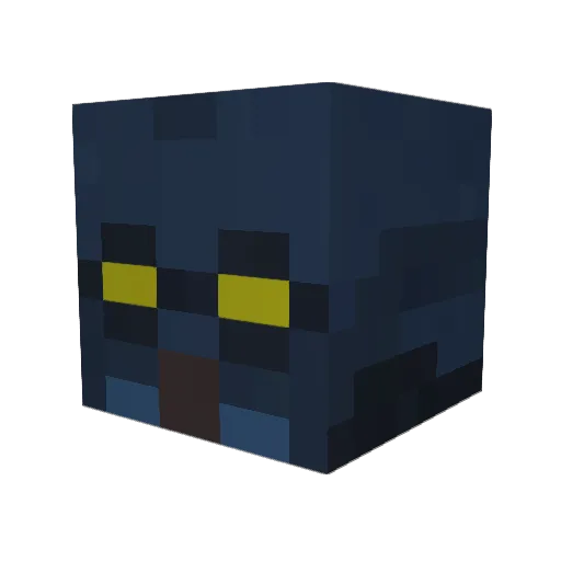 Sushicore Minecraft avatar head, 3D render