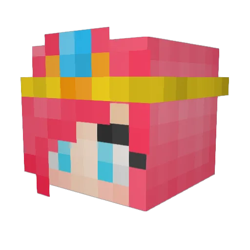 SushiiCrafttTK Minecraft avatar head, 3D render