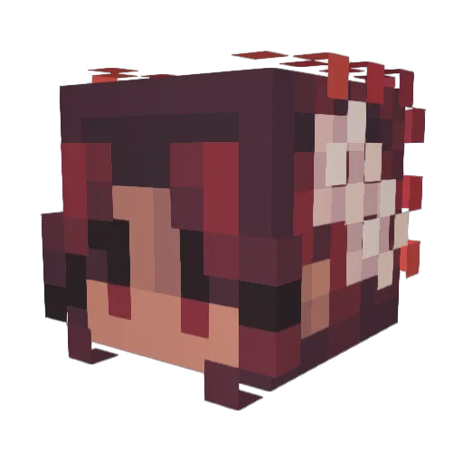 SushiiRolls Minecraft avatar head, 3D render