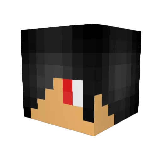 Sushiina Minecraft avatar head, 3D render