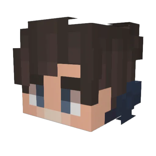 Sushiyuki Minecraft avatar head, 3D render