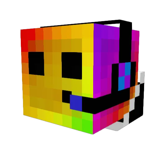 Susizid Minecraft avatar head, 3D render