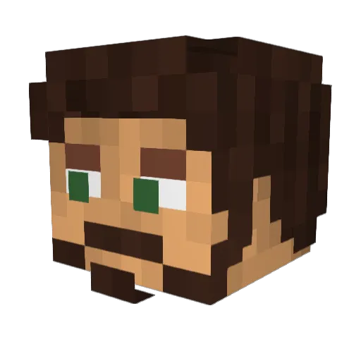 Suslic18 Minecraft avatar head, 3D render