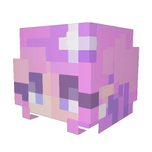 Susmelon Minecraft avatar head, 3D render