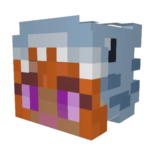 Susu2505 Minecraft avatar head, 3D render