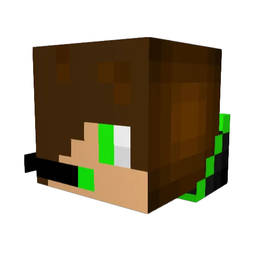 Susu_Kun Minecraft avatar head, 3D render