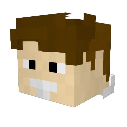 Sutaideru Minecraft avatar head, 3D render
