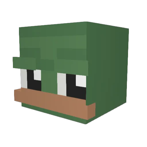 Sutbap Minecraft avatar head, 3D render