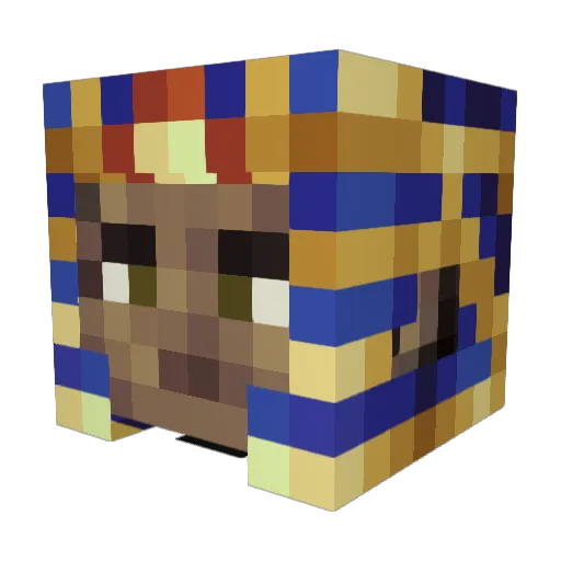 Sutomox Minecraft avatar head, 3D render