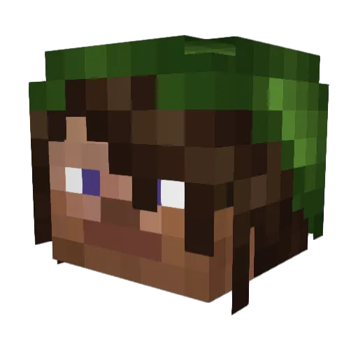 Sutoretchi Minecraft avatar head, 3D render