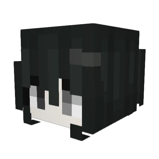 Sutsuruu_ Minecraft avatar head, 3D render