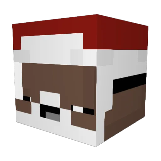Sutty Minecraft avatar head, 3D render