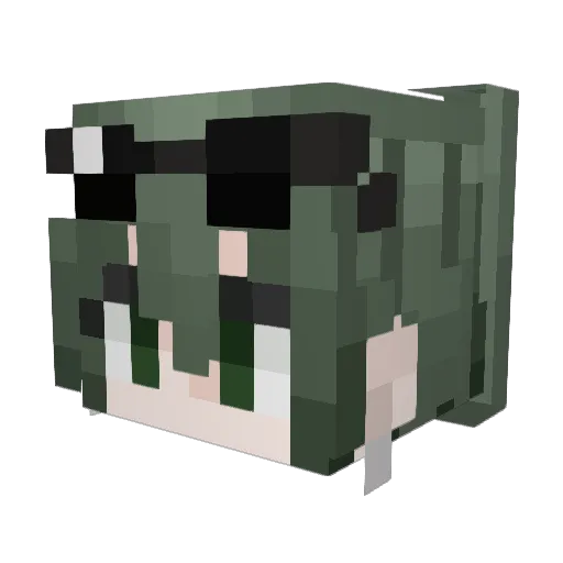 Suu_nn Minecraft avatar head, 3D render